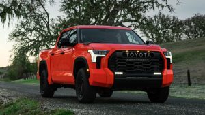 2025 Orange Toyota Tundra Hybrid