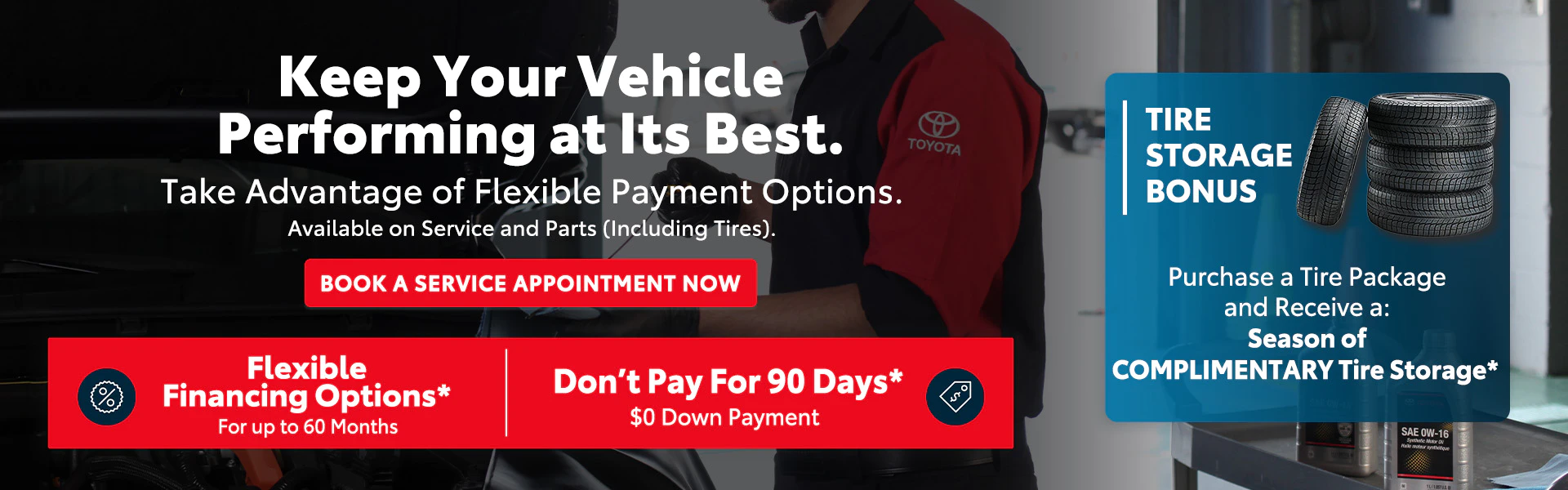Flexible Payment Options for Service, Tires, Parts, or Accessories